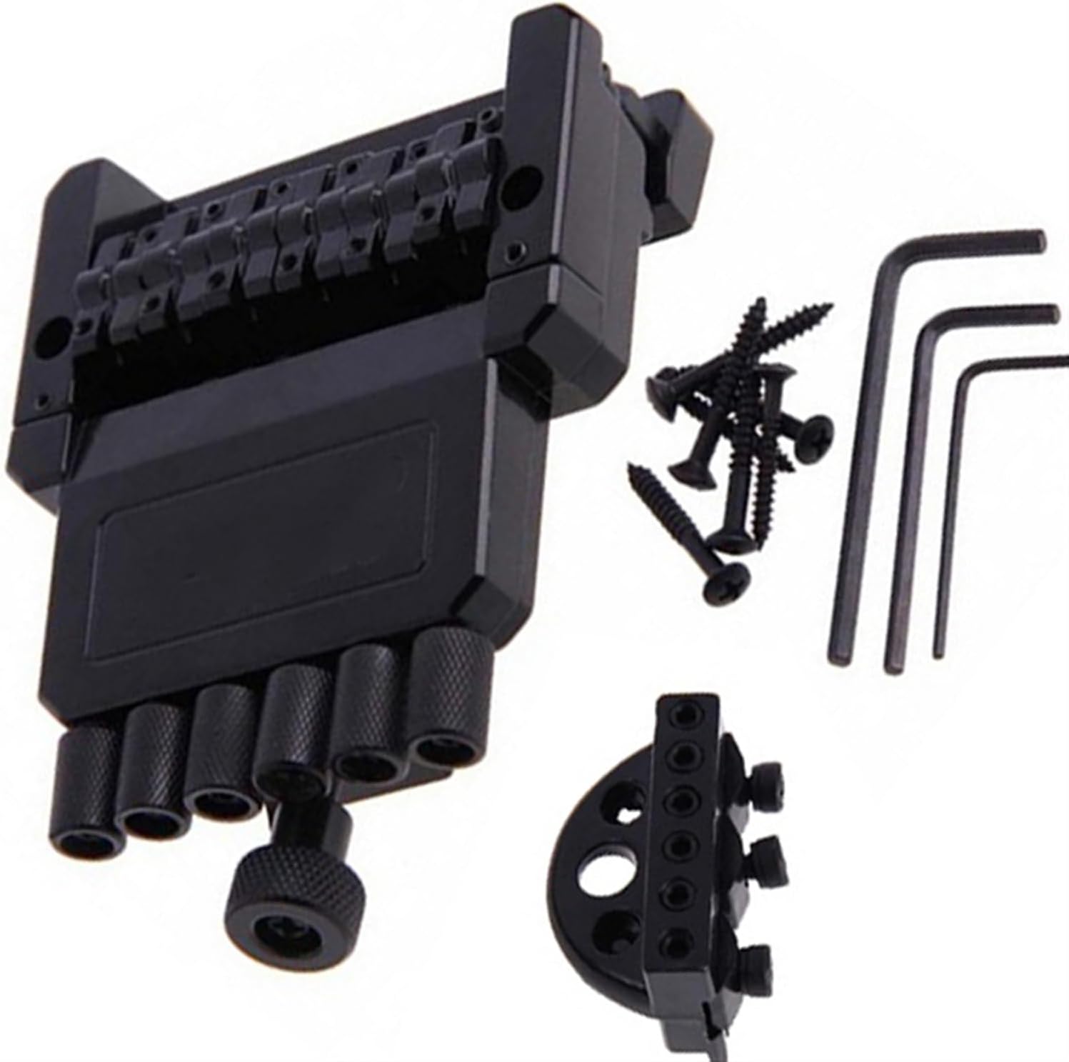 1 Set Black Headless Electric Guitar Bass Tremolo Bridge For Headless Guitar (Color : 6 string)