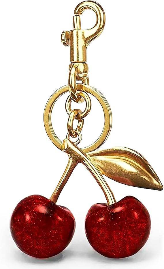 Cherry Keychain Bag Purse Charms For Handbags Cherry Accessories Mothers Day Birthday Ideas