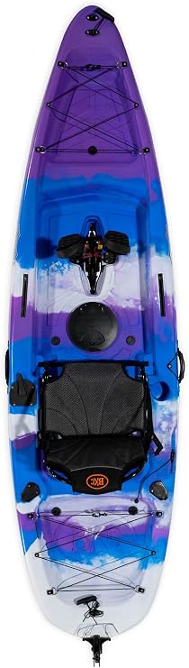 BKC Brooklyn 10.0 Single Pedal Fishing Kayak, Sit-on-Top