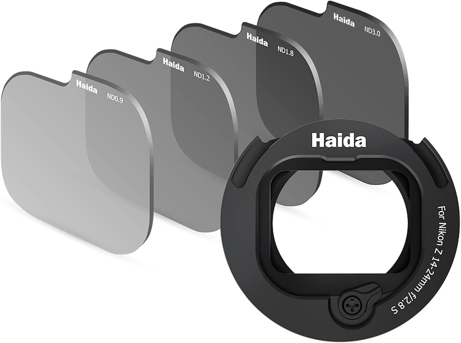 Hakuba Haida HD4624 Rear Lens ND Filter Kit ND0.91.21.83.0, Nikon NIKKOR Z 14-24mm f2.8 S Only, Dedicated Adapter Ring Set