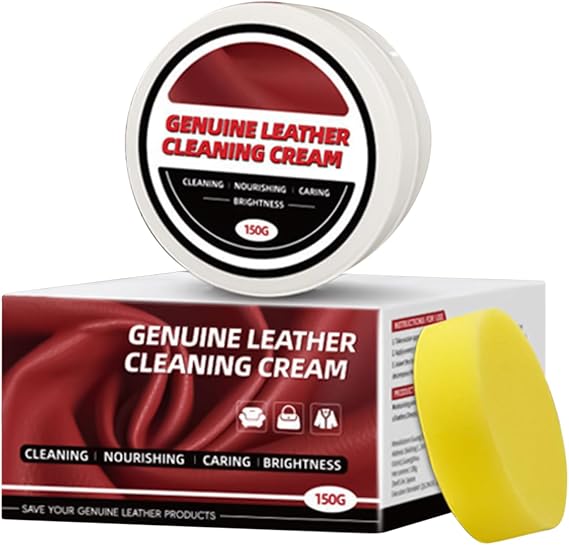 Leather Cleaning Cream 150g Stain Removal Restorer | Leather Furniture Cleaning Cream for Couch Chair Headboard Car Seats Bags Jackets Shoes Boots