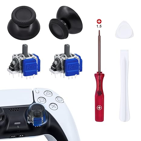 Mcbazel TMR Elektromagnetischer Stick Joystick Analog Ersatz und Reparatur Werkzeuge Kit für PS5 DualSense Controller No Drift