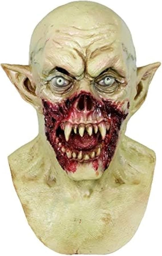 MOLEZU Vampire Mask Zombie Head Mask for Adult, Scary Horror Creepy Demon Monster Mask for Halloween Costume Party.