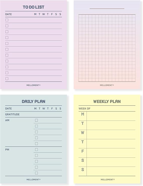 Mini Planner Pad, Tear-Off Notepad, Korean Aesthetic Stationery