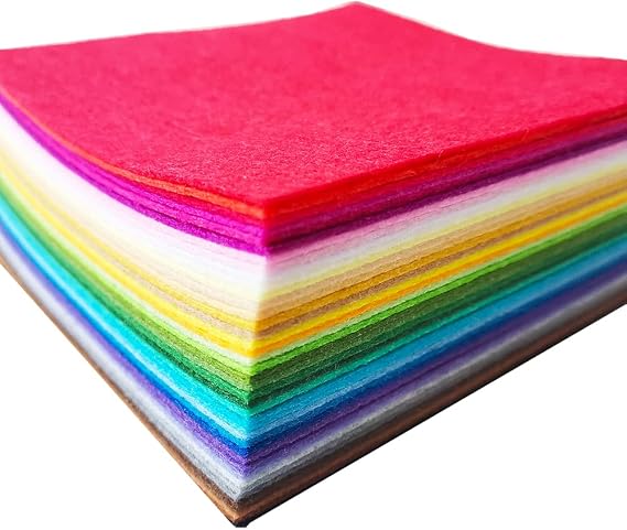 Felt Sheets, 40 Pcs 8 X 12 inches (20 X 30cm) 1mm Thick Soft Felt Fabric Sheet, DIY Craft Sewing Pre-Cut Quilt Squares, Premium Colorful Hard Fabric Sheets for Handmade Crafting and DIY Projects.