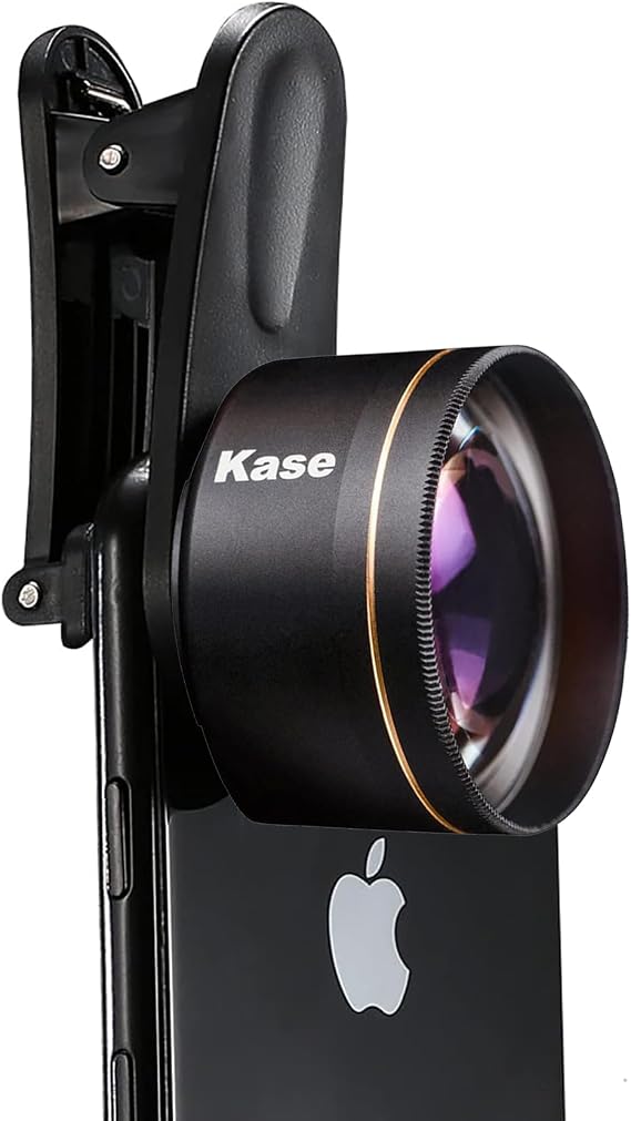 Kase Smartphone Master Macro Lens with Phone Clip for iPhone 17 16 15 14 13 12 11 8 7 XR 6/Samsung/Android,17mm Thread Mount Cell Phone Macro Lens Attachment,Metal Body