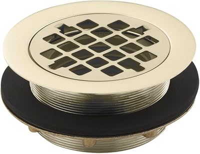 KOHLER Round shower drain for use with plastic pipe, gasket included