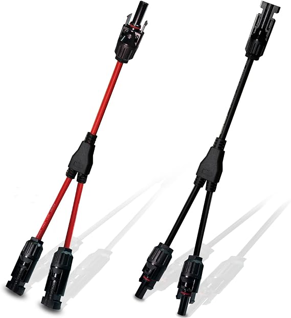 Güneş Konnektörleri Y Şube Yükseltilmiş Güneş Paneli Konnektörü, 1 Çift Adaptör Kablosu Tel Fiş Alet Kiti Güneş Paneli için (M/FF+F/MM)
