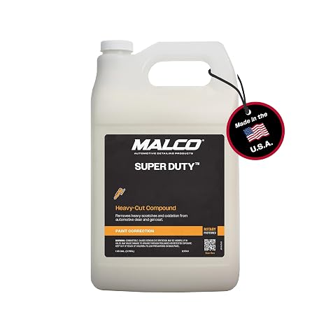 Malco Super Duty Heavy Cut Compound for Auto Paint Correction, 1 Gal.