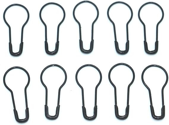 1000Pcs Metal Black Safety PinsGourd PinBulb Pin for Clothing Crafting and DIY,Black