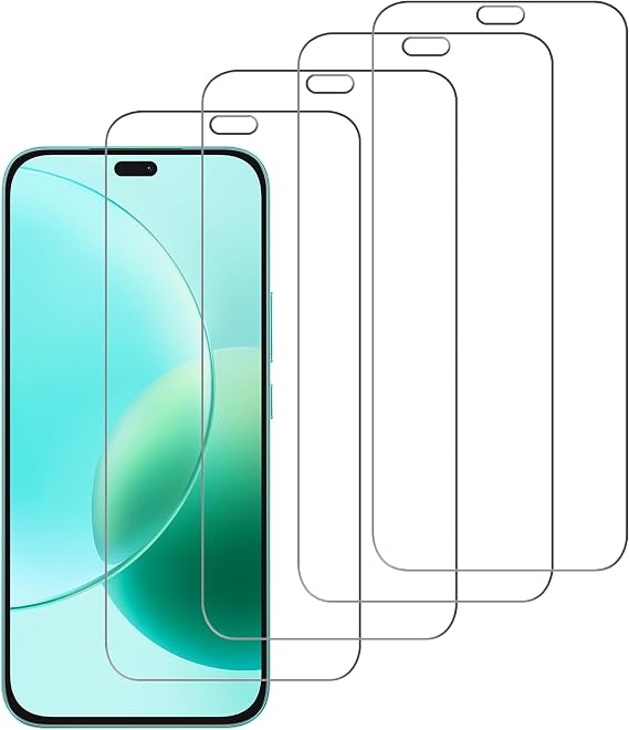 4Pack for Honor 400 Lite Screen Protector, Tempered Glass Film, Case Friendly, Anti-Scratch, 9H Hardness