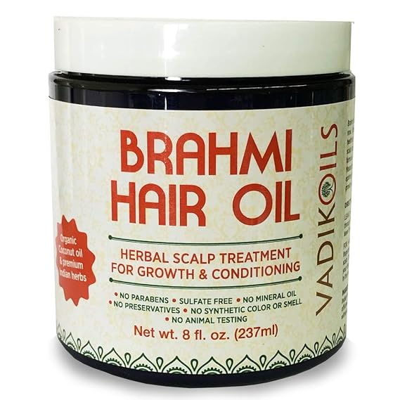 Vadik Herbs Brahmi Hair Oil, Ayurvedic Ritual, 11 Herbs, 8 oz