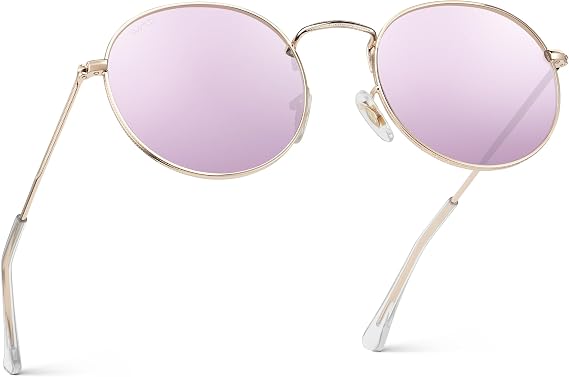 WearMe Pro Nevada Women's Polarized Sunglasses, Retro Round Frame, UV400