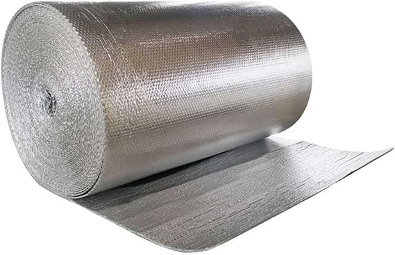 Reflective Foil Insulation Roll Double Bubble,Pipe Wrap Insulation,Bubble Reflective Foil Insulation Roll,Foil Bubble Insulation,for Attics,Windows,Garages,RV's,Ducts,3mm(thk),1 * 9M (9m2)