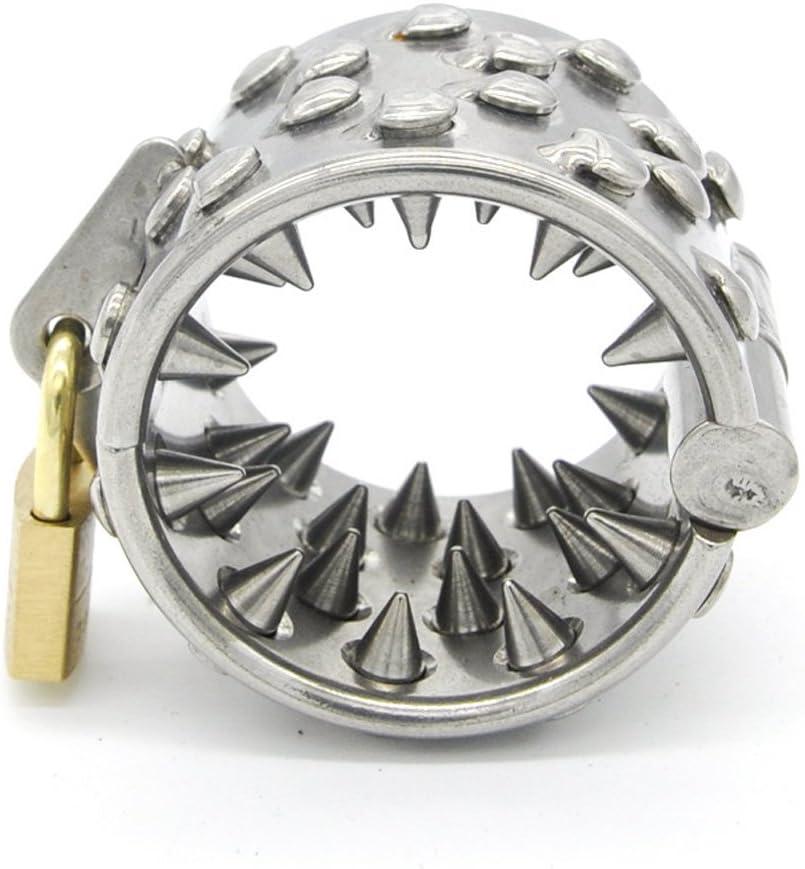 Cock Cage Stainless Steel Kali's Teeth 4 Rows Ring Male Chastity Device for Male Penis Exercise,Male Chastity Belt Chastity Cage Restraint Men Bondage Fetish