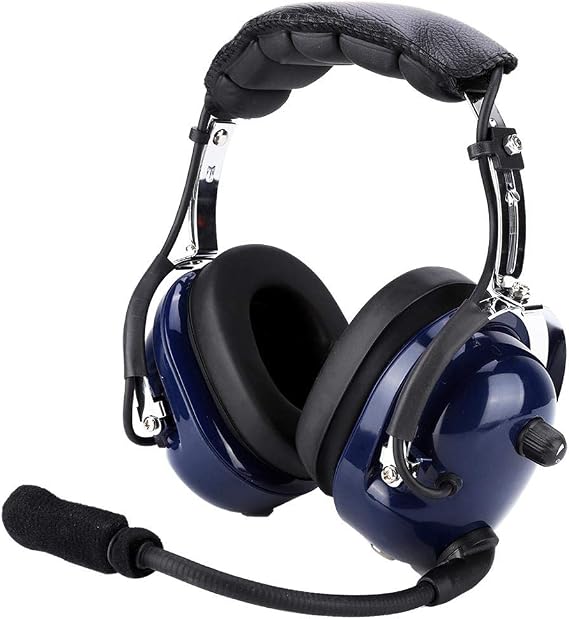 Aviation Pilot Headset, General, Noise Reduction, with Windproof Microphone, for Flight, Clear Communication, No Interference, Hearing