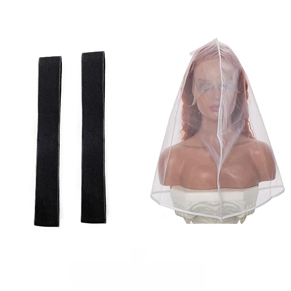 Wig Care Bundle Elastic Melt Bands + Large Wig Head Covers