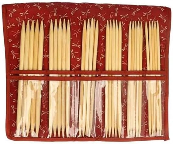 Seeknit - Seeknit Shirotake Red (20cm) Double-Pointed Needle Set Large Size - 1 Piece