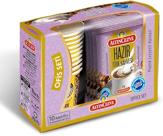 Altıncezve Ofis Seti Hazır Türk Kahvesi Sütlü 10'lu Paket