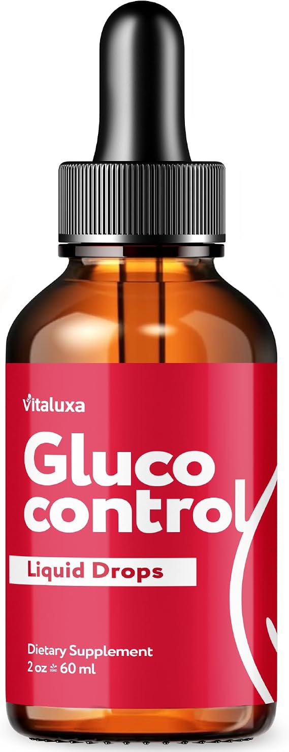 Gluco Control Drops, GlucoControl Liquid Supplement with Advanced Maximum Strength, Premium Health Formula for Overall Health & Wellness Loss Support, Gluc Control Vitamins Reviews, Made in USA (2oz)