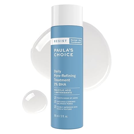 Paula's Choice RESIST Pore Refining Treatment 2% BHA Exfoliant, 3 Fl Oz | Face Exfoliator with Salicylic & Hyaluronic Acid for Oily, Normal & Combination Skin