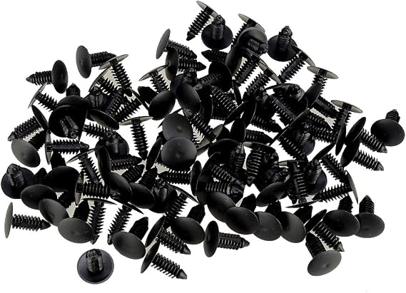 Car styling 91515SR3000 100pcs 8mm Bumper Clips Universal Car Trunk Lined Hole Plastic Rivets Fastener Fender Push Trim Pin Replace