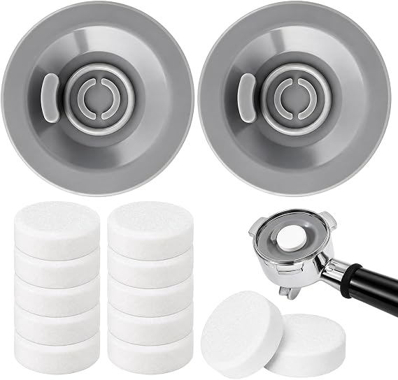 Ninja Coffee Machine Accessories, Sage Cleaning Tablets, Ninja Coffee Machine Cleaning Tablets, Backflush Cleaning Pads, Coffee Machine Maintenance Kit, 2 Grey Pads with 12 Tablets
