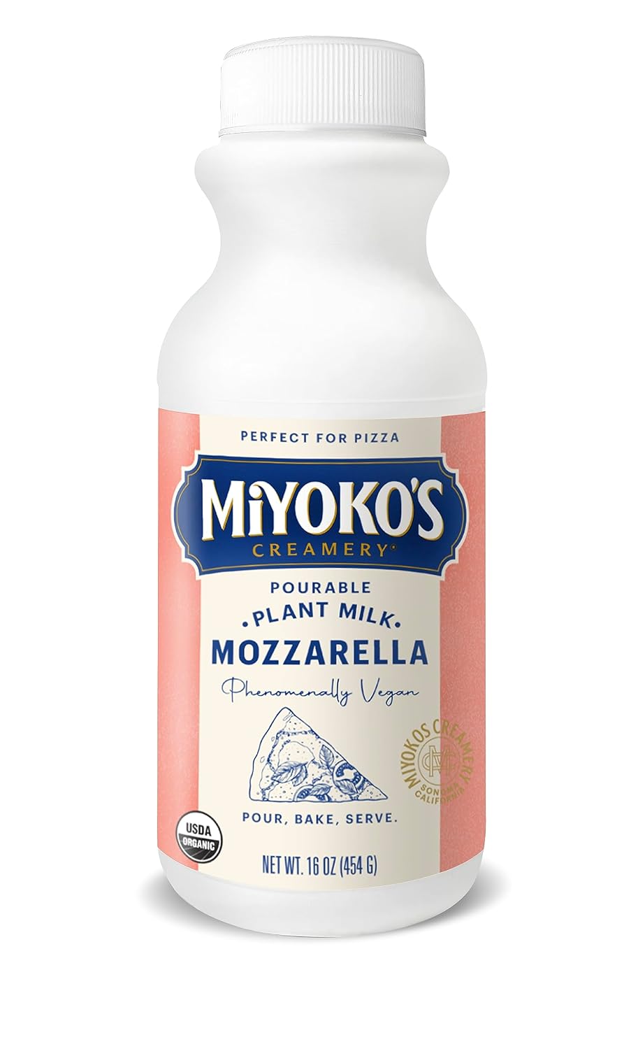 MIYOKO'S CREAMERY Organic Pourable Mozzarella Cheese, Melts-Bubbles-Browns, Made from Plant Milk, Dairy Free, Vegan, 16oz. 1-Pack