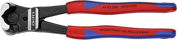 KNIPEX - 61 02 200 Tools - High Leverage Bolt End Cutting Nippers, Multi-Component (6102200)