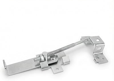 Xinafan Barn Door Jamb Latch, Zink-Plated Barn Sliding Door Hardware Lock Latches with Hook for Bi-Parting Doors, Secure Farm Sliding Gates from Side, 7