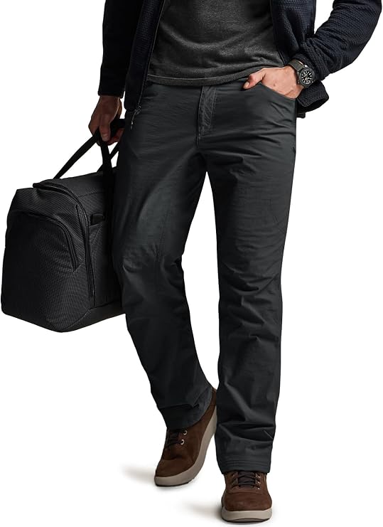 CQR Men's Cargo Pants Waterproof, Warm, Windproof Outdoor Climbing Camping Soft Shell, Inner-Lined, Thermal Pants, Warm Pants, Tactical Pants for Fall and Winter