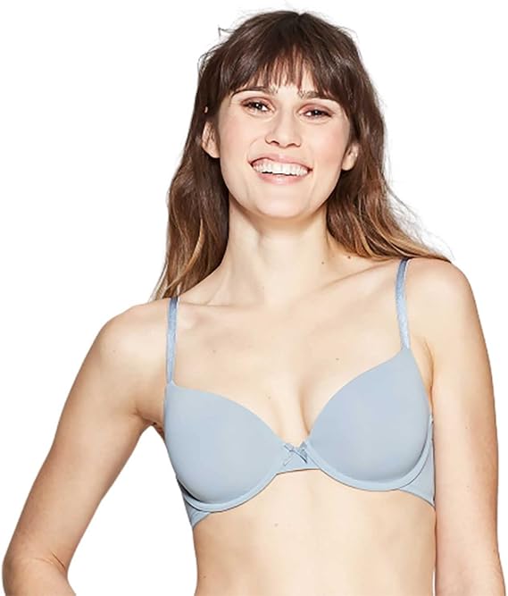 Auden Everyday Underwire Demi Racerback Light Lined T-Shit Bra Aqua 36DDD