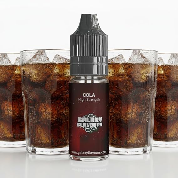 Cola Food Flavouring Drops 10ml - Premium Classic Extract for Professional Baking & Luxury Cola Beverages - High Strength Food Grade Concentrate by GALAXY FOOD FLAVOURS