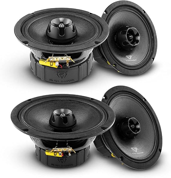 BLACK DIAMOND 2-Way Midrange Speaker Bundle | 4 Speakers Total: 2X Dia-XT6 (6.5") with 2X Dia-XT8 (8")