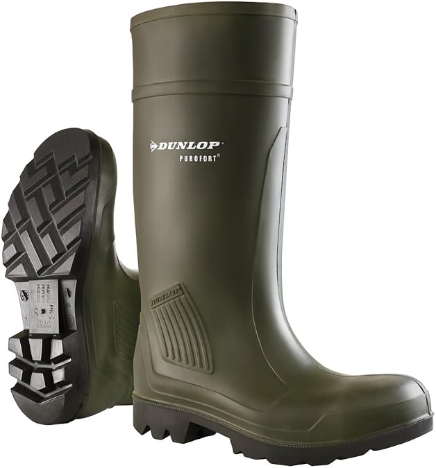 DUNLOP Purofort Professional Full Safety Wellington Boots, Green