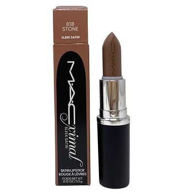 MAC Cosmetics M.A.Cximal Sleek Satin Lipstick - 838 Stone Muted greyish taupe brown 0.12 oz  3.5g
