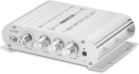 Power Amplifier Small 2.1 Channel HiFi Stereo Audio Amplifier CD DVD PC MP3 Speaker for Home and Car Use