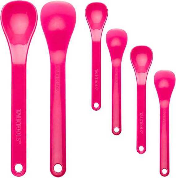 TalkTools Smooth Spoons - Self-Feeding Oral Motor Therapy for Lip Closure & Oral Awareness, Kids, Toddlers & Adults, Sensory Feeding Aid | Magenta, 6-Pack