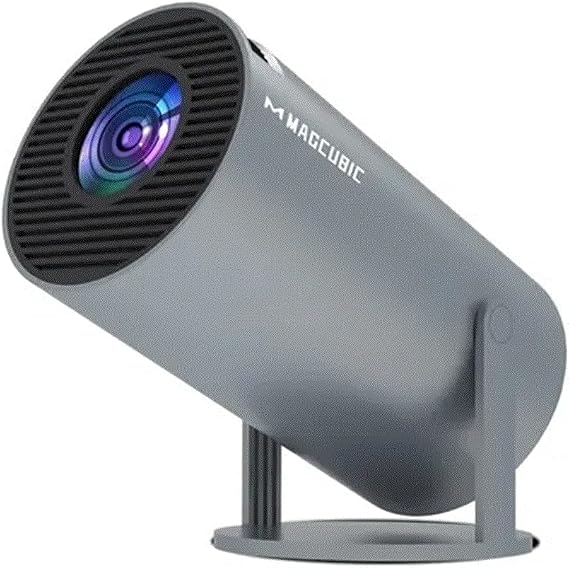 HY300 Pro Mini Projector Support 4K1080P 1280*720P Dual Band WIFI6 5G Wireless 5.0 Bluetooth Android 14, 160 ANSI 260 Lumens, 180 Degree Rotatable, Auto Keystone Correction, 35"-130" Video Projector