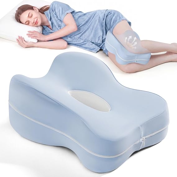 13" Extended-Length Knee Pillow for Side Sleepers with Full Thigh Support
