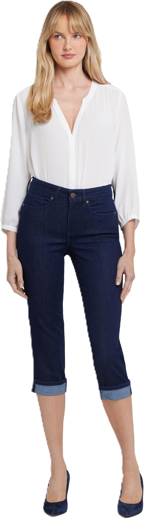 NYDJ Women's Marilyn Straight Cuff Cropped Slimming Jeans