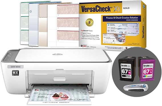VersaCheck 2855 MXE MICR All-in-One Color Check Printer and VersaCheck Gold Check Printing Software Bundle