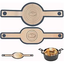 Silicone Bread Sling for Dutch Oven, 2 PCS Non-Stick & Easy Clean Reusable Silicone Bread Baking Mats with Long Handles, Easy to Transfer Sourdough Bread
