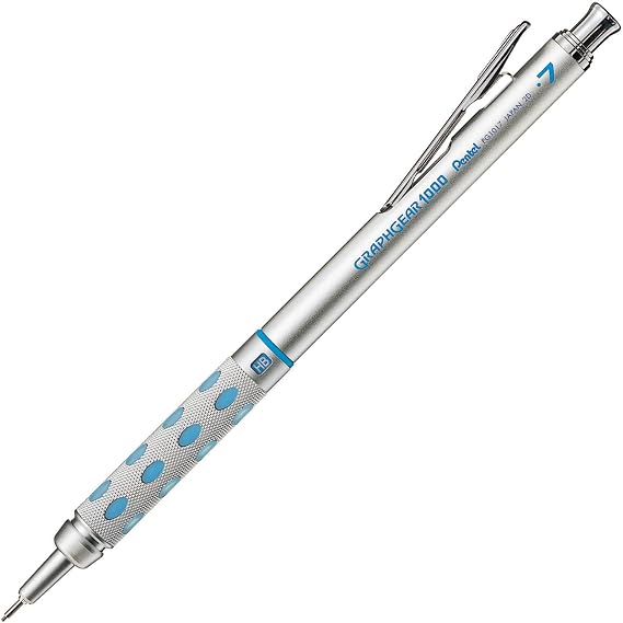 Pentel GraphGear 1000 Automatic Drafting Pencil (0.7mm), with Eraser Refills, 1-Pk (PG1017EBP)