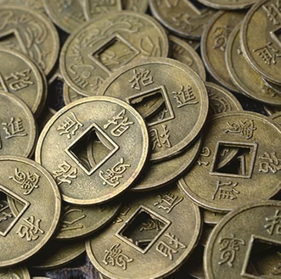 100PCS Ritual-Grade Feng Shui Lucky Coins | 13mm Brass-Tone Alloy Chinese Fortune Coins for Temples, Altars & Artisan Use