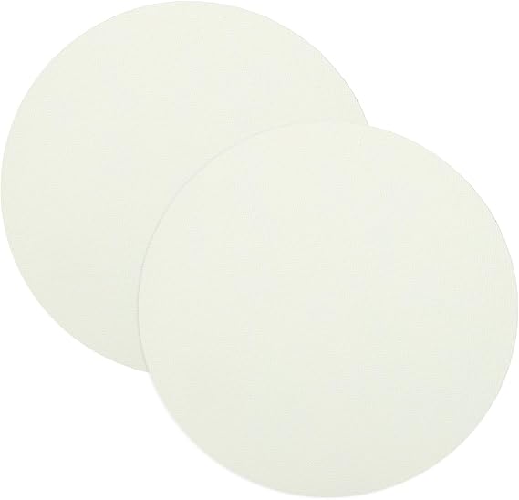 sourcing map 3.1" Round Lampshade Diffuser, Anti-Glare Lamp Shade Diffuser Fabric Lamp Cover for Desk Table Light Downlight Spotlight, Warm White 2pcs