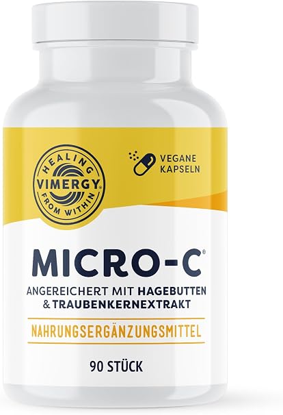 VIMERGY Micro-C® Vitamin C 90 Capsules 500 mg Vegan Kosher Gluten Free