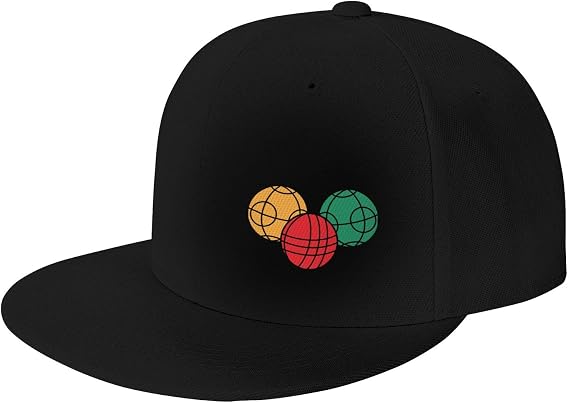 Bocce Ball Lover Hat Snapback Baseball Cap Funny Flat Brim Visor Hats for Men Women
