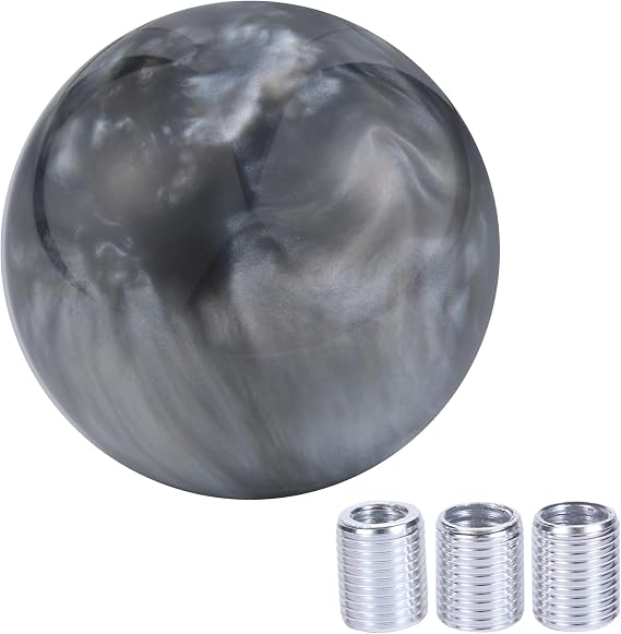 Marble Ball Shift Knob Car Gear Lever Stick Shifter Handle Fit Most Manual Automatic Vehicles, Gray