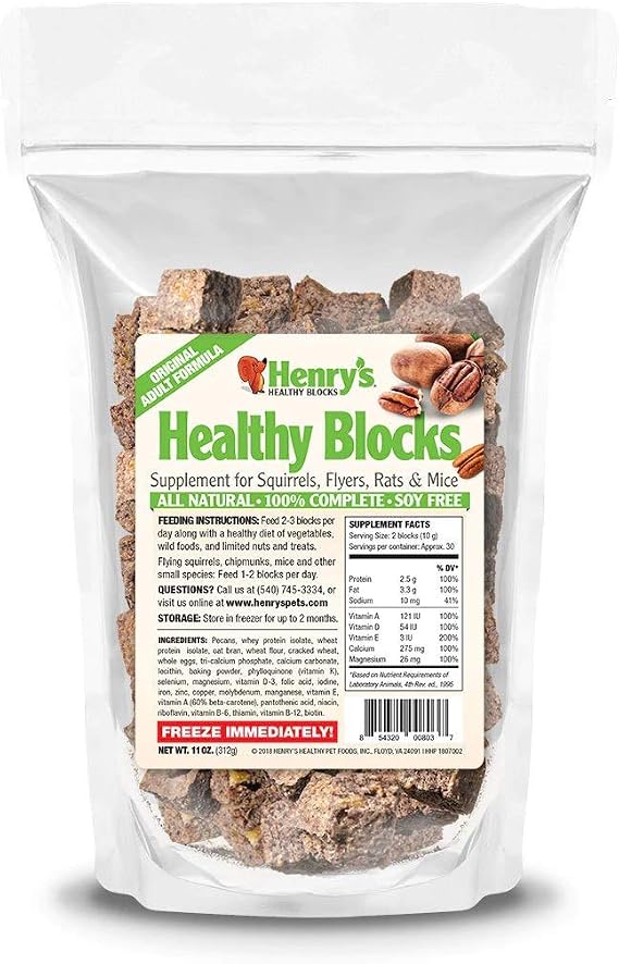 Henry's Healthy Blocks Food for Squirrels, Flyers, Rats and Mice
